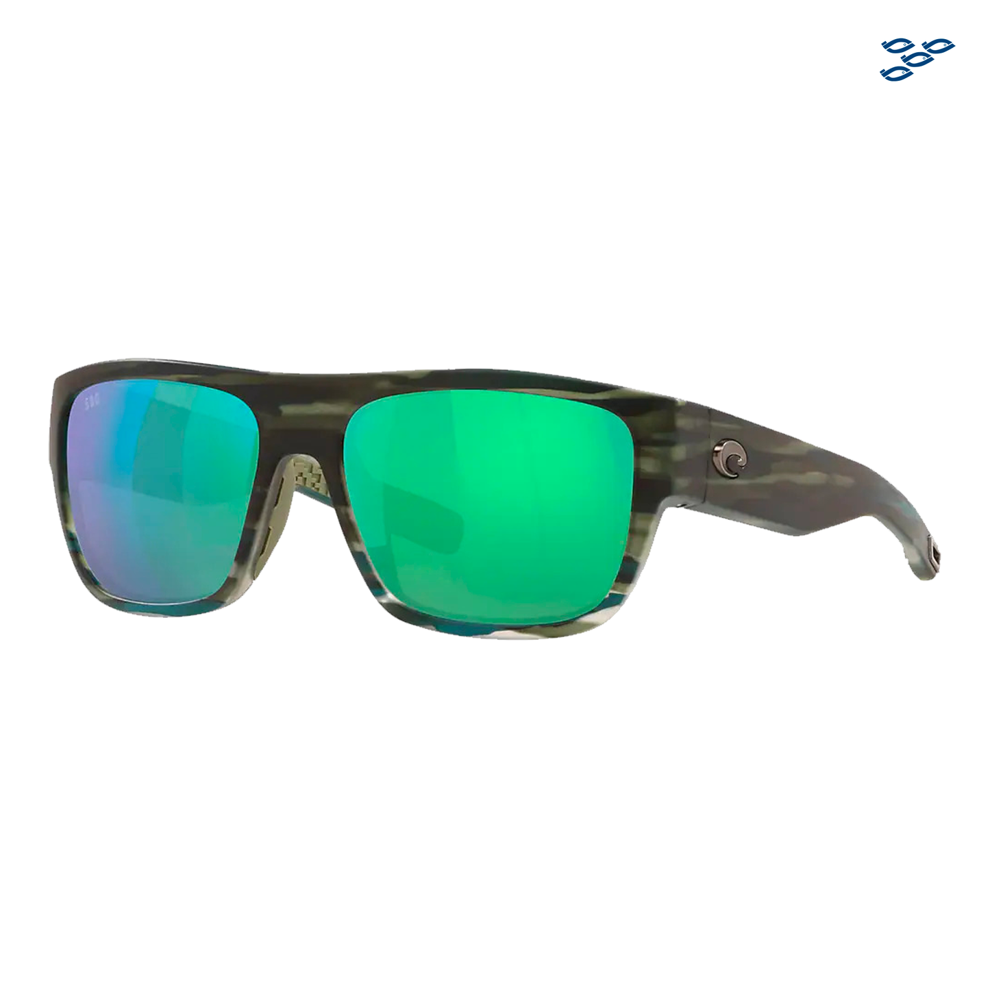 COSTA - LENTE DEPORTIVO POLARIZADO SAMPAN RECTANGULAR MATTE (REEF GREEN MIRROR)