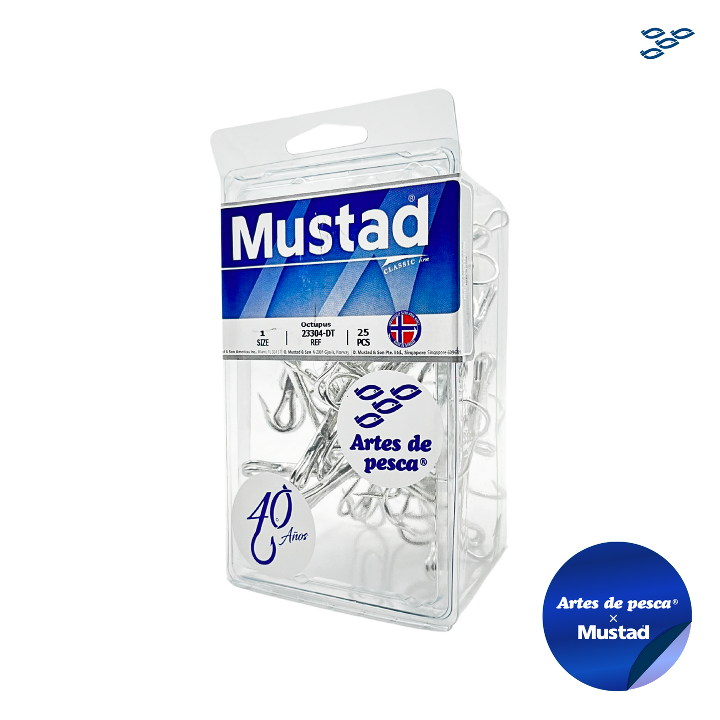 MUSTAD - ANZUELO PULPERO 23304-DT (25 PZS) / 𝗘𝗫𝗖𝗟𝗨𝗦𝗜𝗩𝗢 𝗔𝗥𝗧𝗘𝗦 𝗗𝗘 𝗣𝗘𝗦𝗖𝗔