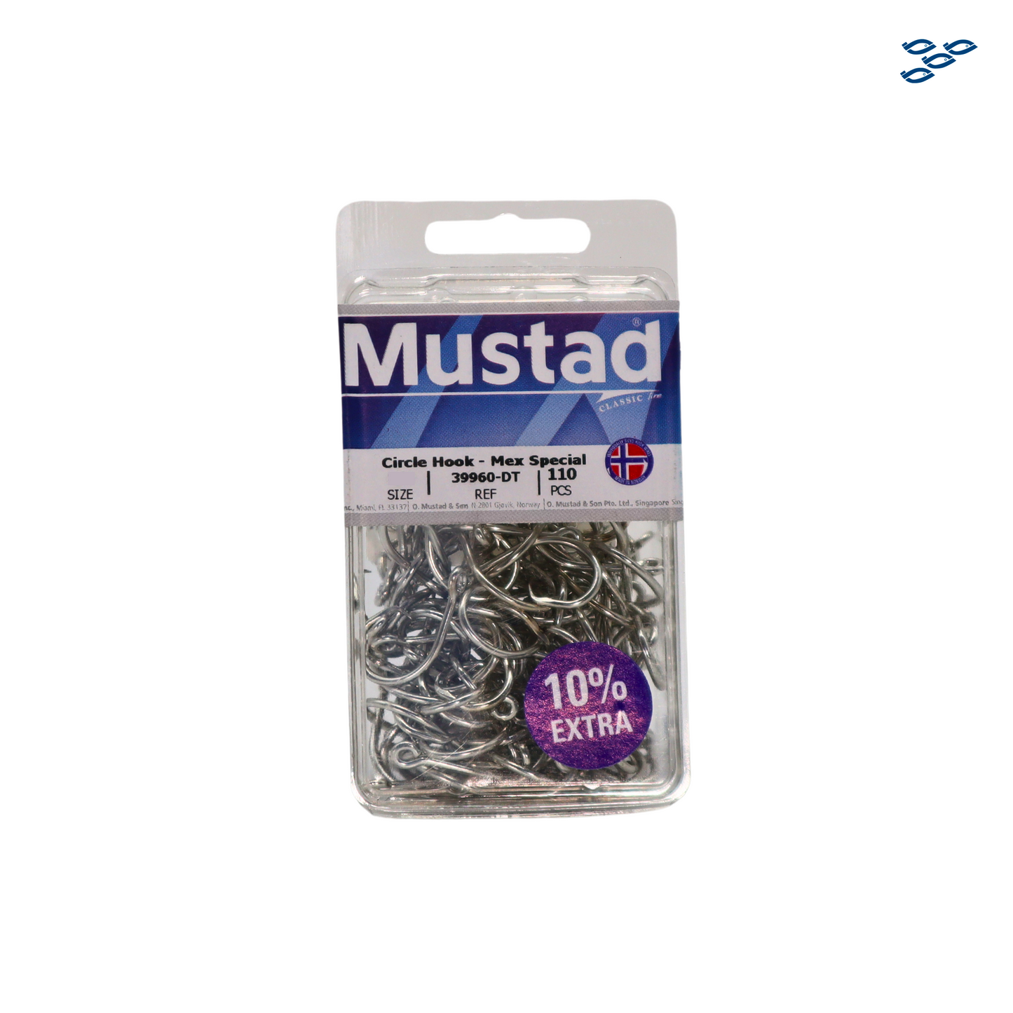 MUSTAD - ANZUELO HUACHINANGUERO 39960-DT (110 PZS)