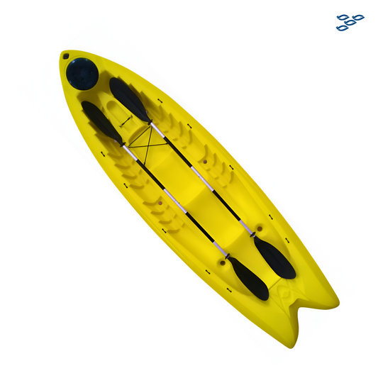 CARIBBEAN KAYAK - KAYAK ESTÁNDAR AMARILLO (CON 2 REMOS)