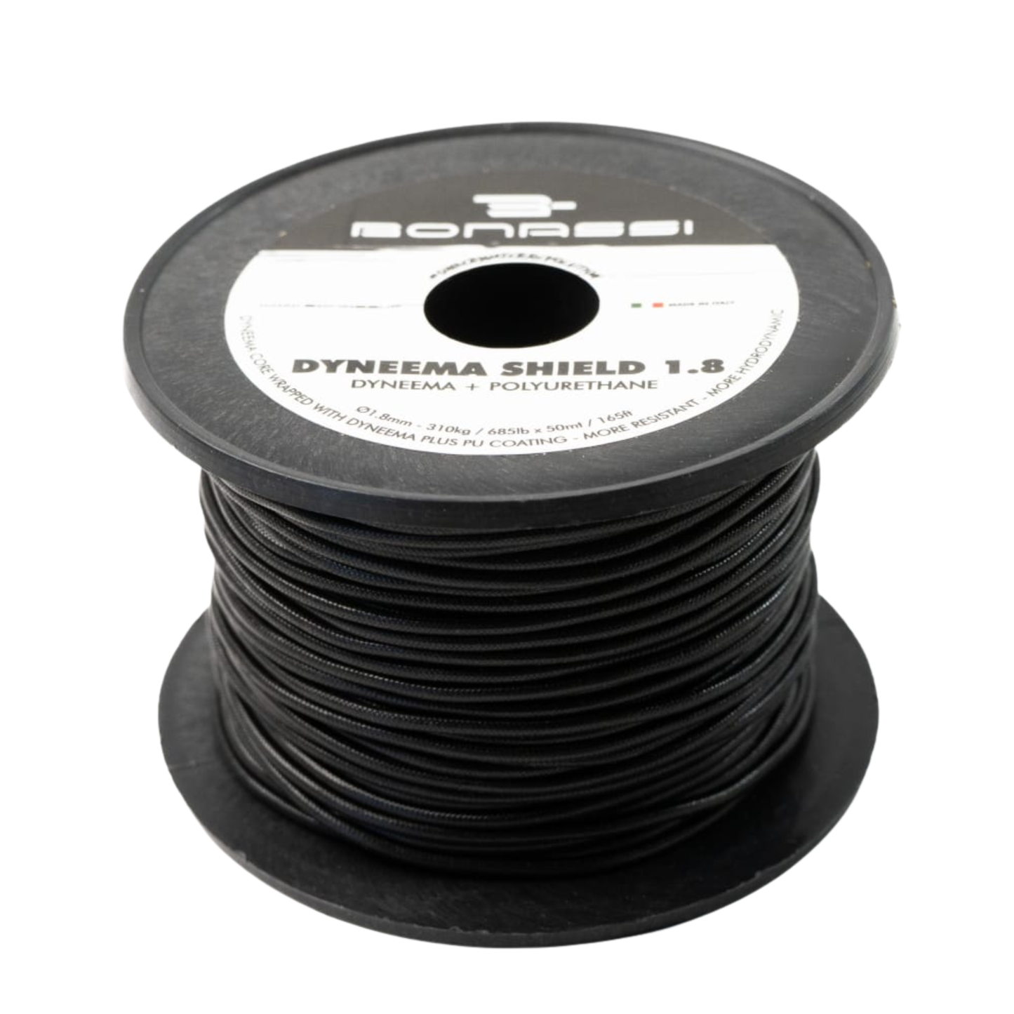 HILO DYNEEMA PARA ARPON PU COATING 1.8/50MTS Negro
