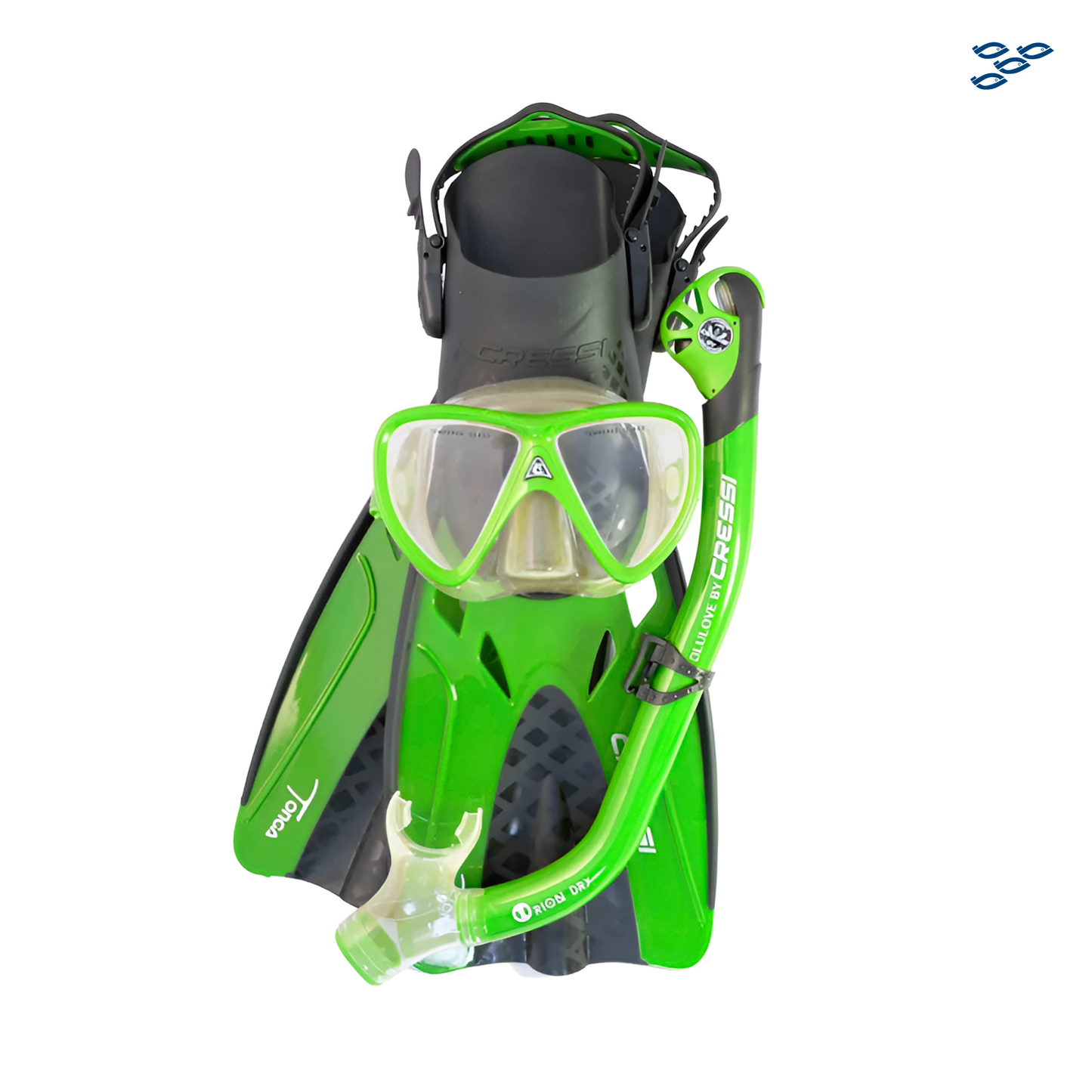 CRESSI - COMBO PARA BUCEO TONGA PRO DRY SET-LIME (S/M)