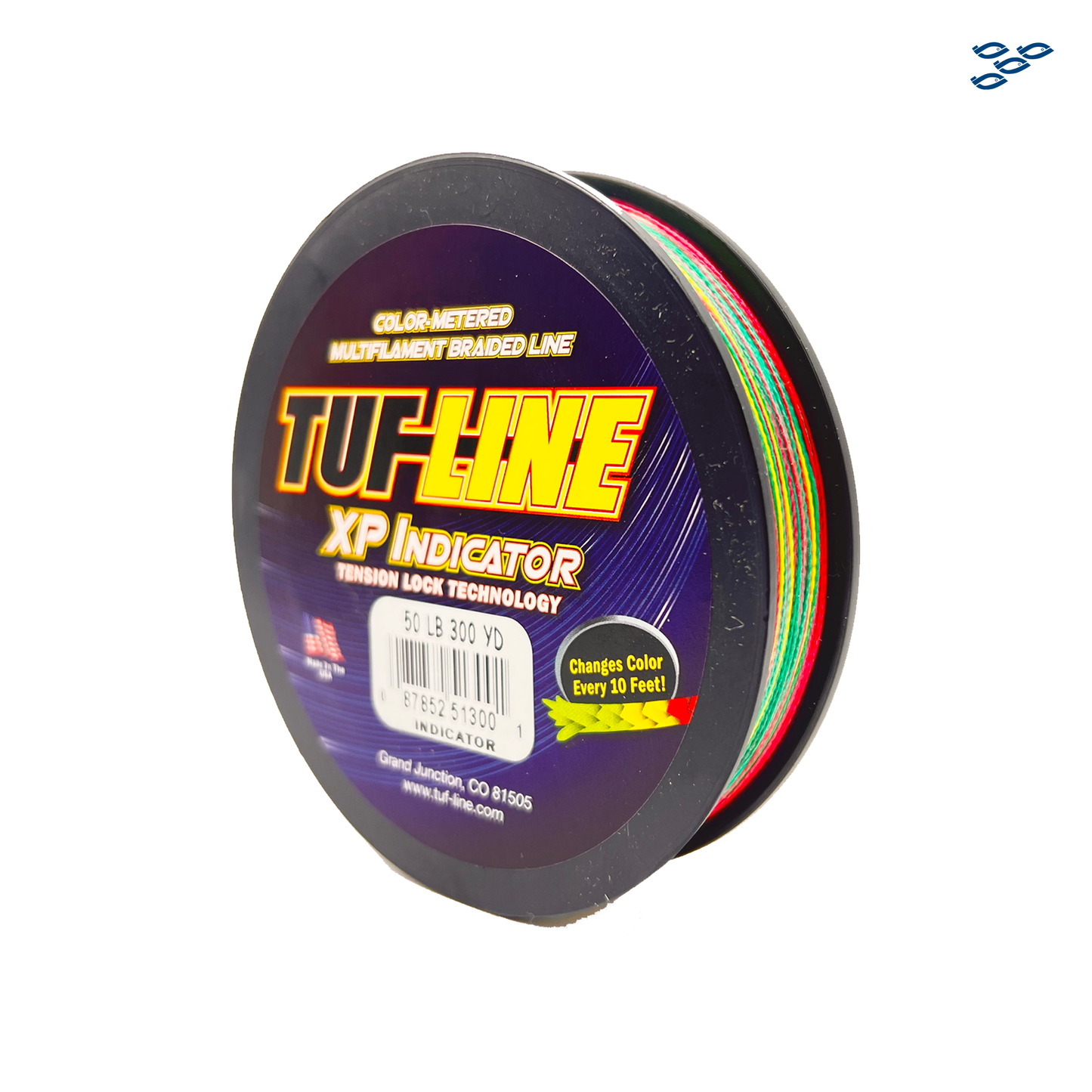 TUF LINE - LINEA TRENZADA DE MULTIFILAMENTO MULTICOLOR (300 YARDAS)