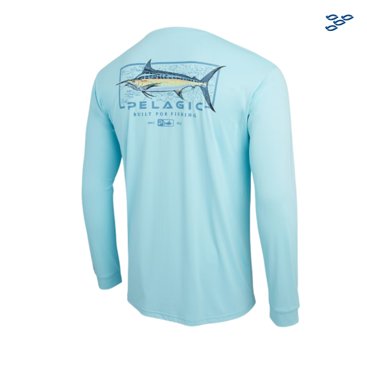 PLAYERA PELAGIC AQUATEK MARLIN TAHITI BLUE XL AZUL