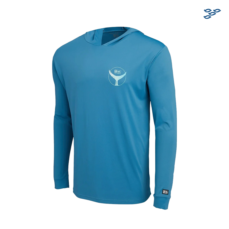 Cargue la imagen en el visor de la galería, PELAGIC - PLAYERA AQUATEK HOODED TAILS UP OCEAN

