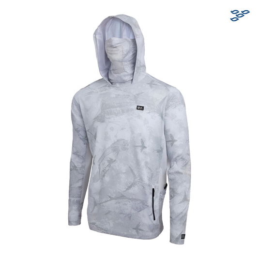PELAGIC - PLAYERA PELAGIC CAPUCHA VAPORTEK HOODED LIGHT GREY
