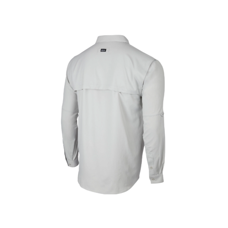 Cargue la imagen en el visor de la galería, CAMISA PELAGIC M/L KEYS FISHING LIGHT GREY XL MANG GRIS
