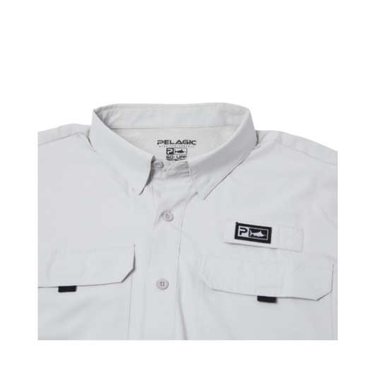 CAMISA PELAGIC M/L KEYS FISHING LIGHT GREY XL MANG GRIS