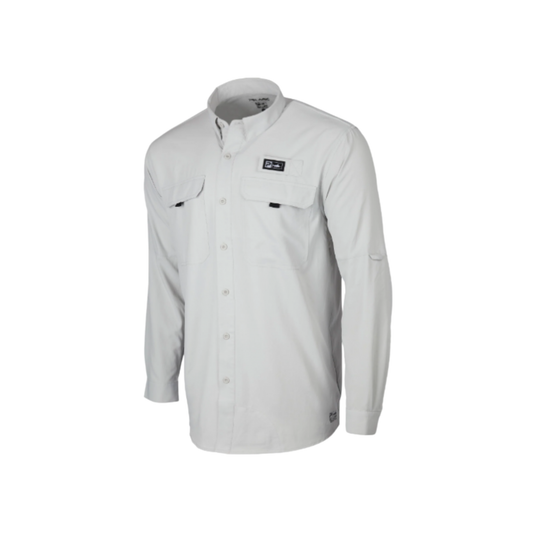 CAMISA PELAGIC M/L KEYS FISHING LIGHT GREY XL MANG GRIS