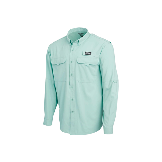 CAMISA PELAGIC M/L KEYS FISHING TURQUOISE 2XL MANG TURQUESA