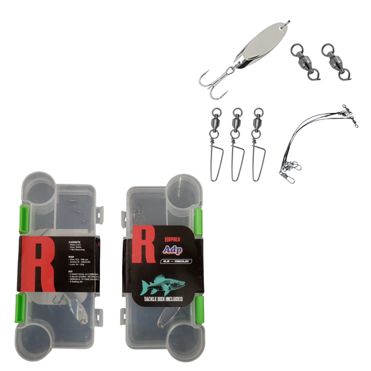 RAPALA - COMBO ADP CAÑA DE 6'6" + CARRETE 3000 1BB+ ACCESORIOS