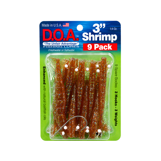 SEÑUELO DOA 3" SHRIMP ROOTBEER HOLO