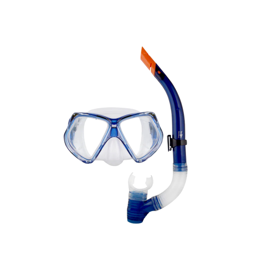 ESCUALO - COMBO DE VISOR Y SNORKEL EXPERT NEGRO/AZUL/VERDE