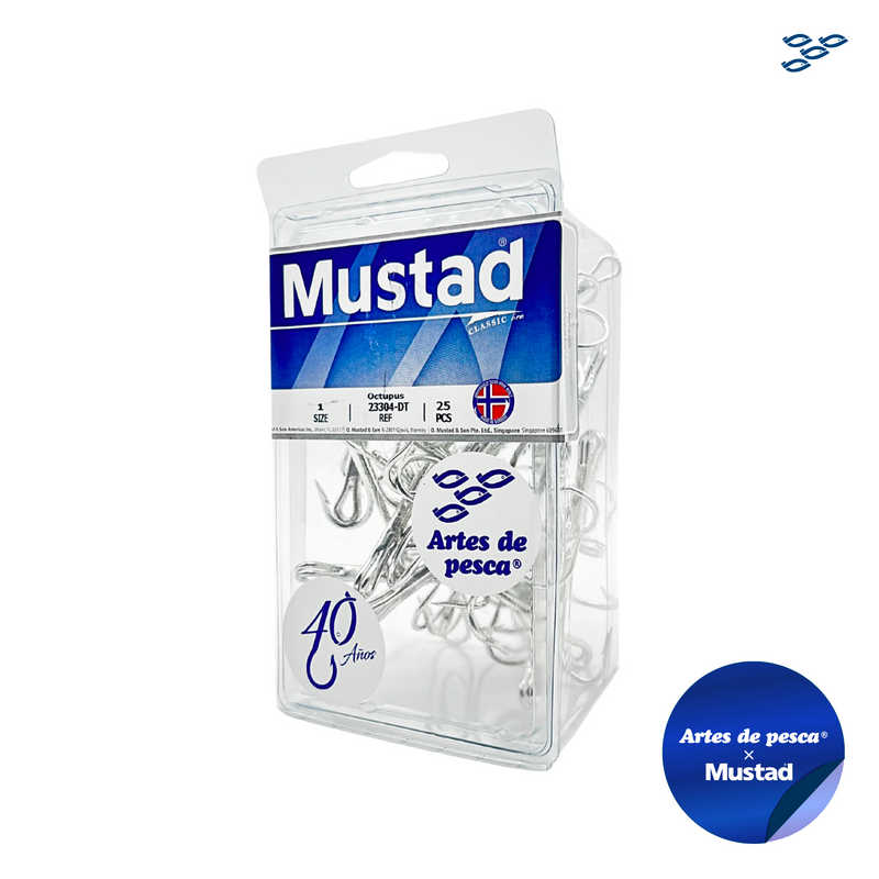 Cargue la imagen en el visor de la galería, MUSTAD - ANZUELO PULPERO 23304-DT (25 PZS) / 𝗘𝗫𝗖𝗟𝗨𝗦𝗜𝗩𝗢 𝗔𝗥𝗧𝗘𝗦 𝗗𝗘 𝗣𝗘𝗦𝗖𝗔
