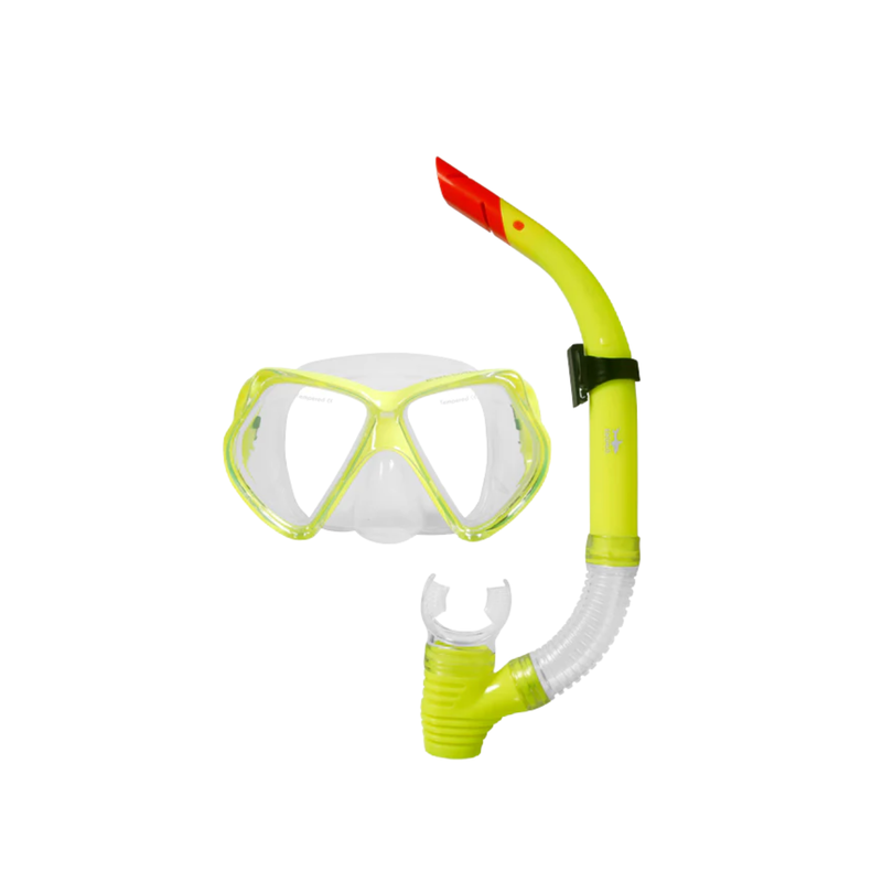 Cargue la imagen en el visor de la galería, ESCUALO - COMBO DE VISOR Y SNORKEL EXPERT NEGRO/AZUL/VERDE
