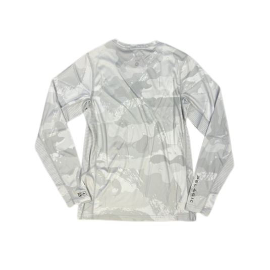 PLAYERA PELAGIC M/L VAPORTEK YOUTH BRUSH CAMO LIGTH GREY L