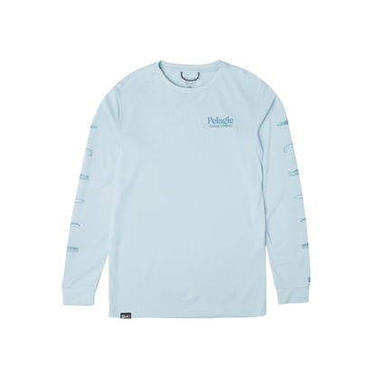 PLAYERA PELAGIC M/L  AQUATEK YOUTH STICK EM BLUE FOG M