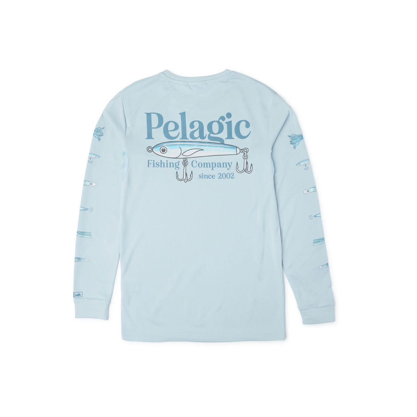 PLAYERA PELAGIC M/L  AQUATEK YOUTH STICK EM BLUE FOG M