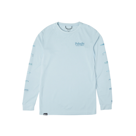 PLAYERA PELAGIC M/L  AQUATEK YOUTH STICK EM BLUE FOG M