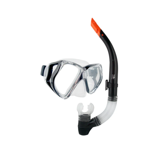 ESCUALO - COMBO DE VISOR Y SNORKEL EXPERT NEGRO/AZUL/VERDE