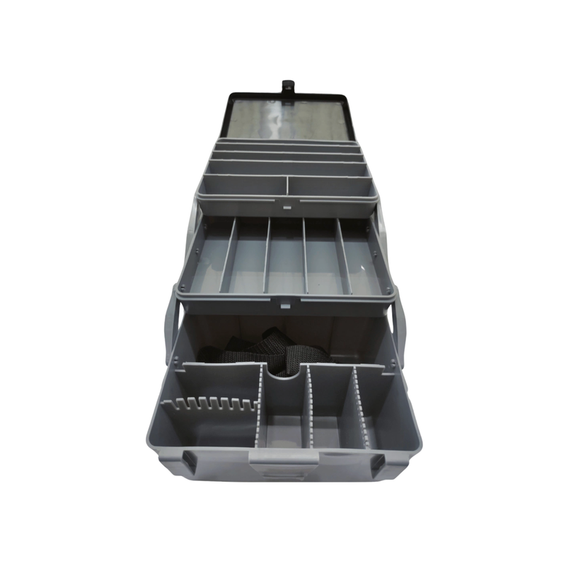 Cargue la imagen en el visor de la galería, CAJA STORM ORGANIZADORA 2 CHAROLAS C/CORREA 19 x 1
