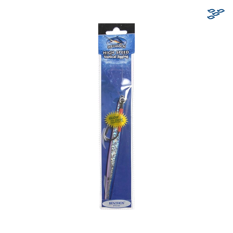 Cargue la imagen en el visor de la galería, WILLIAMSON - SEÑUELO JIG BENTHOS (100 GRS) BLUE/PURPLE
