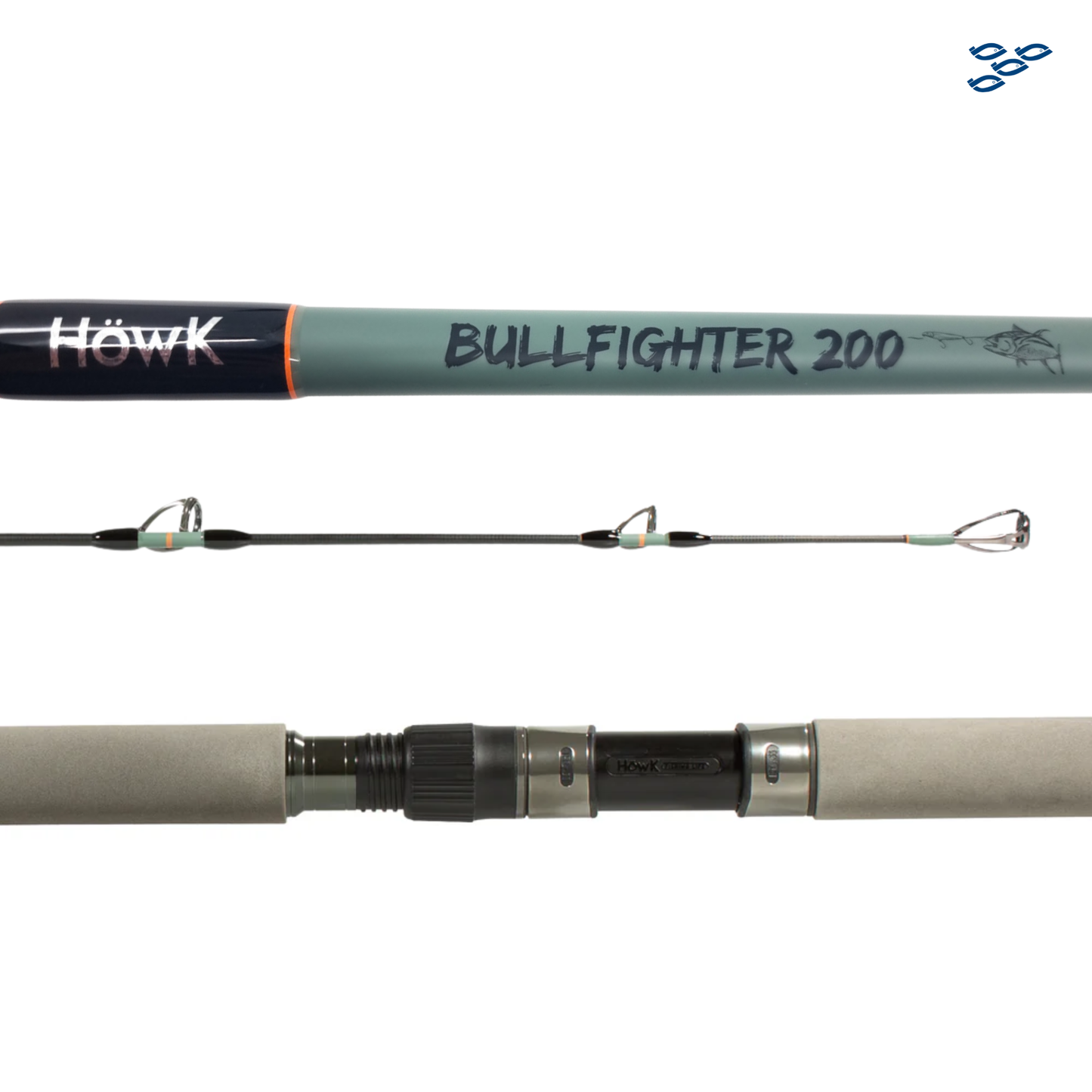 CAÑA HOWK BULLFIGHTER 200 LB 8' FIBRA DE CARBONO