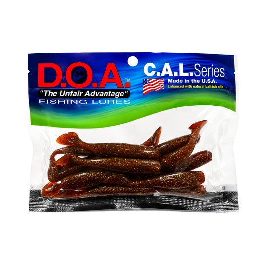 D.O.A. - SEÑUELO P/PESCA DEPORTIVA ROOTBEER GOLD GLITTER 12 PACK