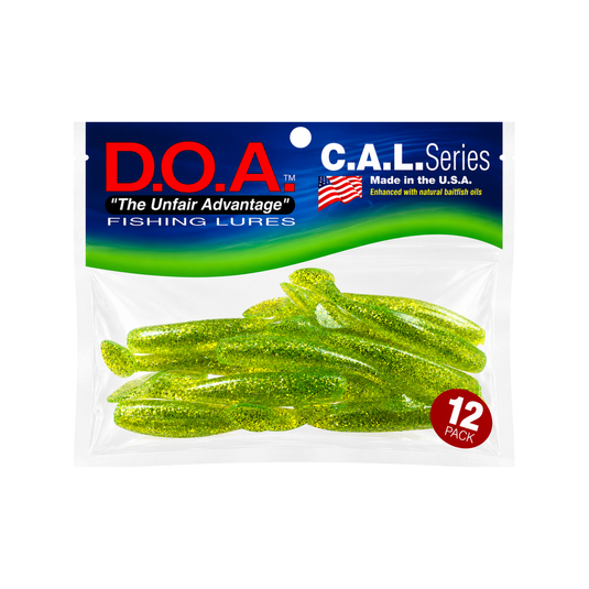 D.O.A. - SEÑUELO P/PESCA DEPORTIVA CHART/SILVER GLIT 12 PACK