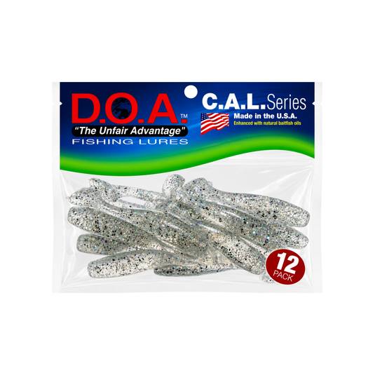 D.O.A. - SEÑUELO P/PESCA DEPORTIVA HOLOGRAPHIC GLITTER 12 PACK