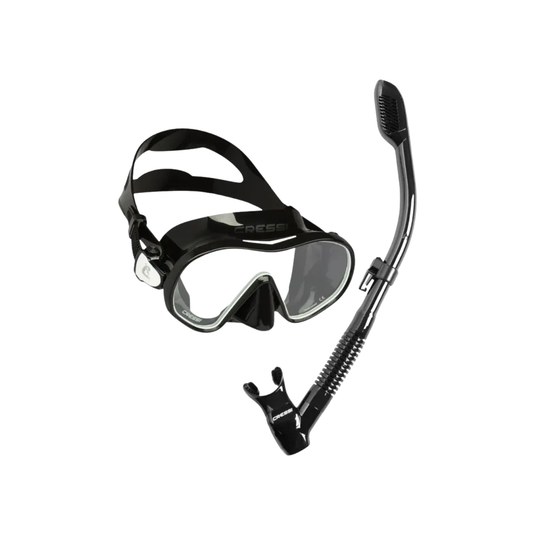 CRESSI - KIT SNORKEL CRESSI COMBO DUAL + SUPERNOVA DRY NEGRO