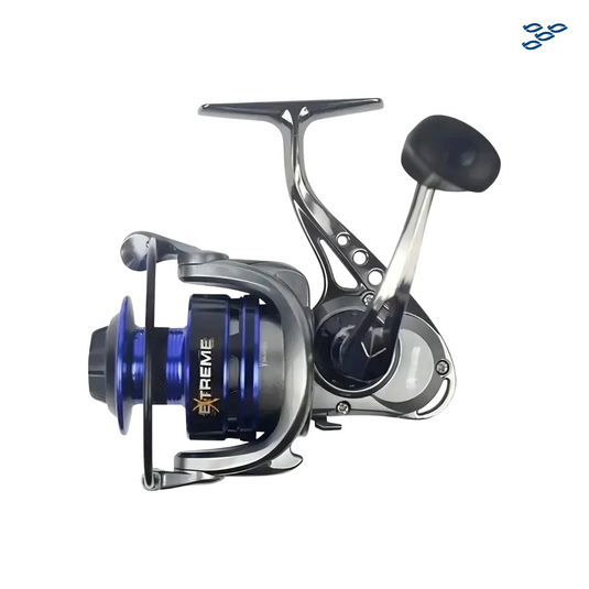 CARRETE PARA PESCA SPINNING EXTREME 8+1 RATIO 5 PLATEADO