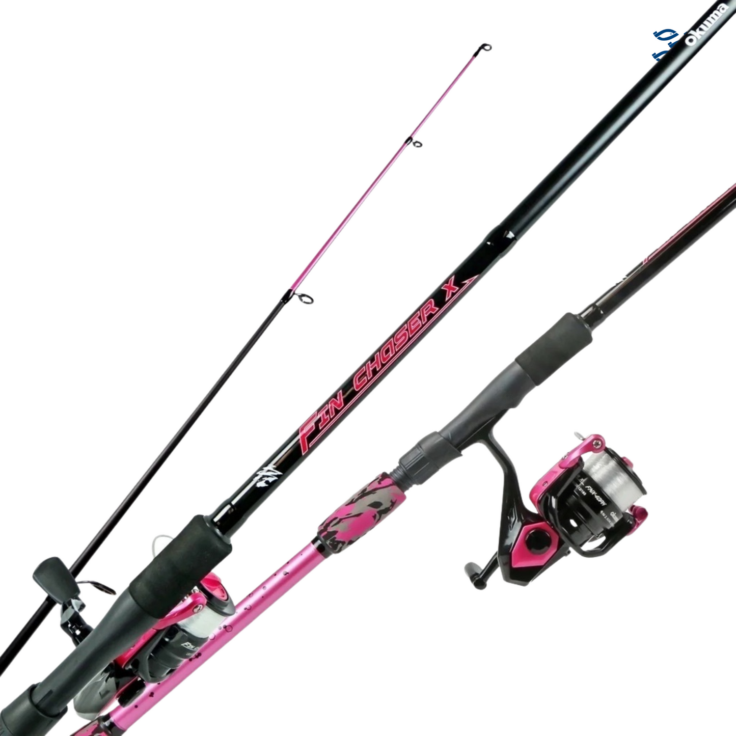 COMBO OKUMA FIN CHASER "X" 6�6 M ROSA 6-12 LBS