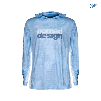 NOMAD DESIGN - PLAYERA CAPUCHA CAMO SPLICE BLUE