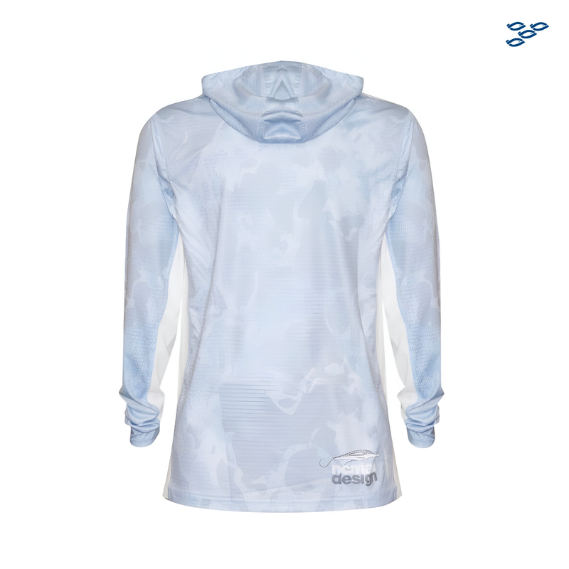 Cargue la imagen en el visor de la galería, NOMAD DESIGN - PLAYERA CAPUCHA CAMO SPLICE BLUE
