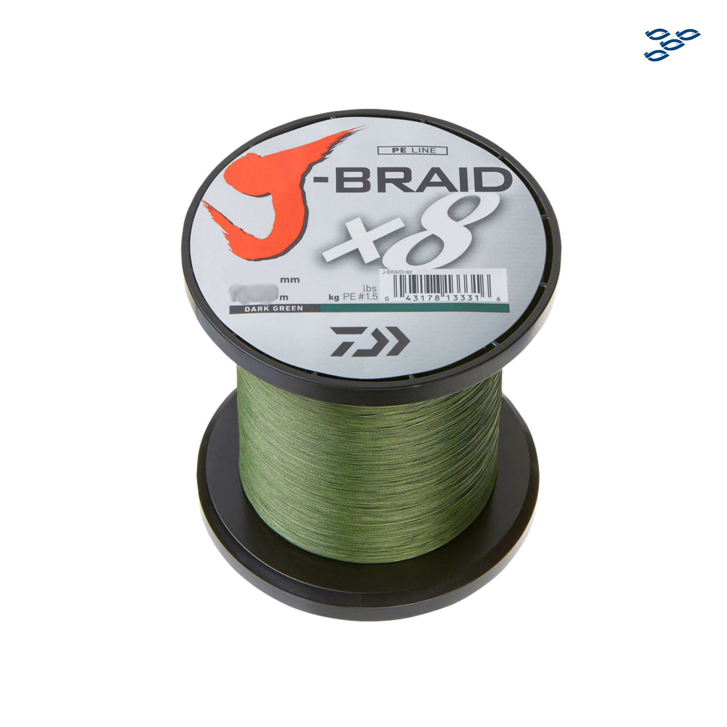 LINEA DAIWA J-BRAID X8 65/330 DARK GREEN