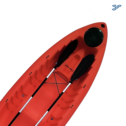 CARIBBEAN KAYAK - KAYAK ESTÁNDAR ROJO (CON 2 REMOS)