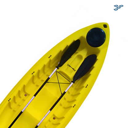 CARIBBEAN KAYAK - KAYAK ESTÁNDAR AMARILLO (CON 2 REMOS)