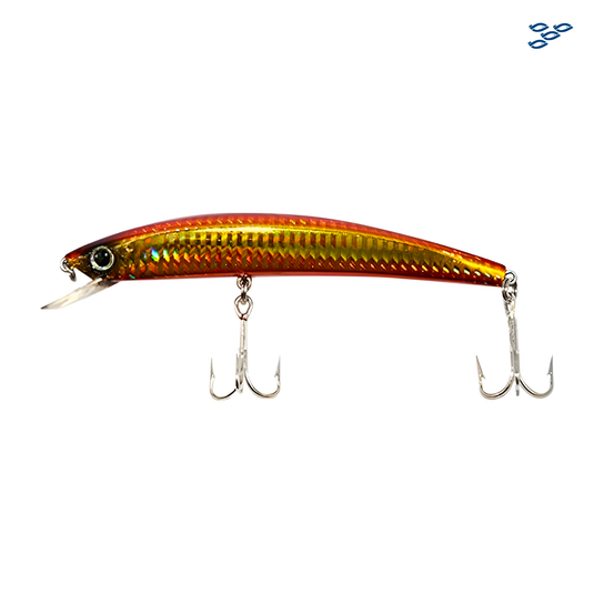 EAGLE CLAW - SEÑUELO PRO MINNOW MULTI-USO (5¼ IN, 5/8 OZ) BRONZE/RED