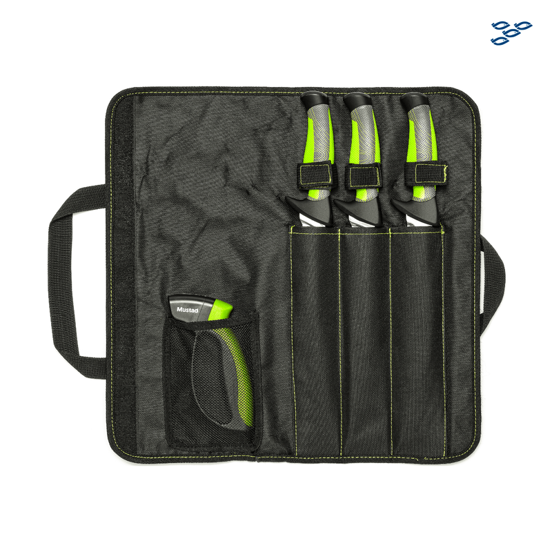 Cargue la imagen en el visor de la galería, MUSTAD - KIT DE 3 CUCHILLOS + AFILADOR (CON DETALLES)
