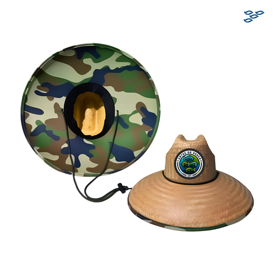 𝗔𝗥𝗧𝗘𝗦 𝗗𝗘 𝗣𝗘𝗦𝗖𝗔 - SOMBRERO DE PAJA C/ TELA (PES-CAM)