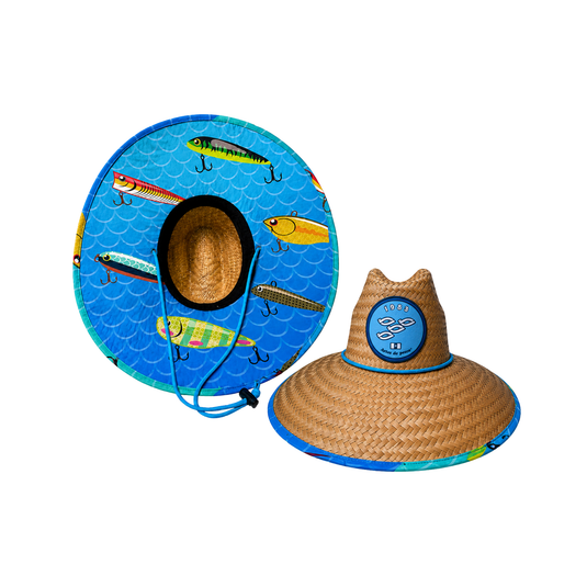 𝗔𝗥𝗧𝗘𝗦 𝗗𝗘 𝗣𝗘𝗦𝗖𝗔 - SOMBRERO DE PAJA C/ TELA (PES-FLO)