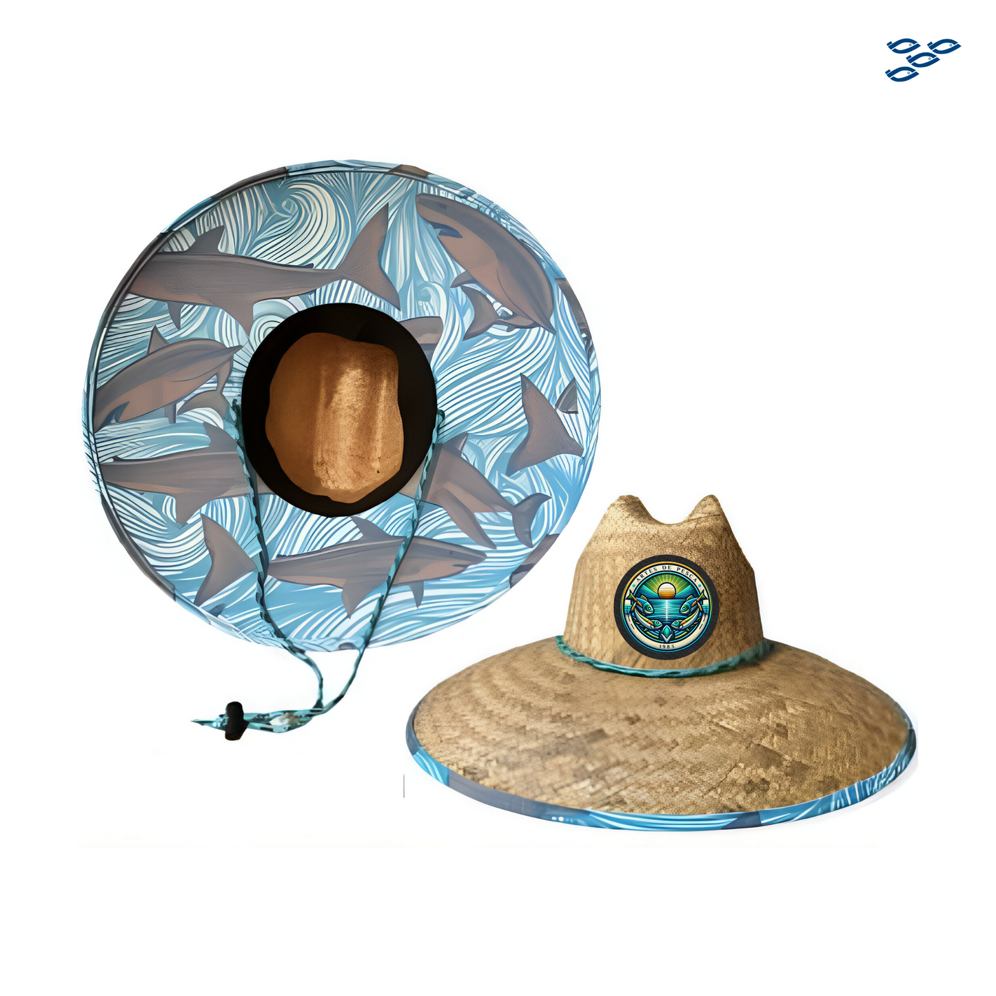 𝗔𝗥𝗧𝗘𝗦 𝗗𝗘 𝗣𝗘𝗦𝗖𝗔 - SOMBRERO DE PAJA C/ TELA (PES-LEN)