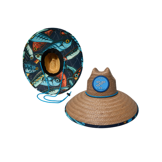 𝗔𝗥𝗧𝗘𝗦 𝗗𝗘 𝗣𝗘𝗦𝗖𝗔 - SOMBRERO DE PAJA C/ TELA (PES-LUR)