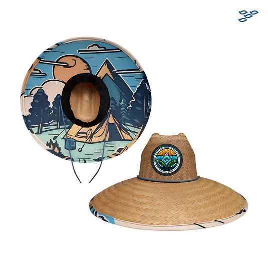 𝗔𝗥𝗧𝗘𝗦 𝗗𝗘 𝗣𝗘𝗦𝗖𝗔 - SOMBRERO DE PAJA C/ TELA (PES-MOU)