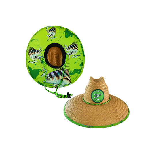 𝗔𝗥𝗧𝗘𝗦 𝗗𝗘 𝗣𝗘𝗦𝗖𝗔 - SOMBRERO DE PAJA C/ TELA (PES-ROO)
