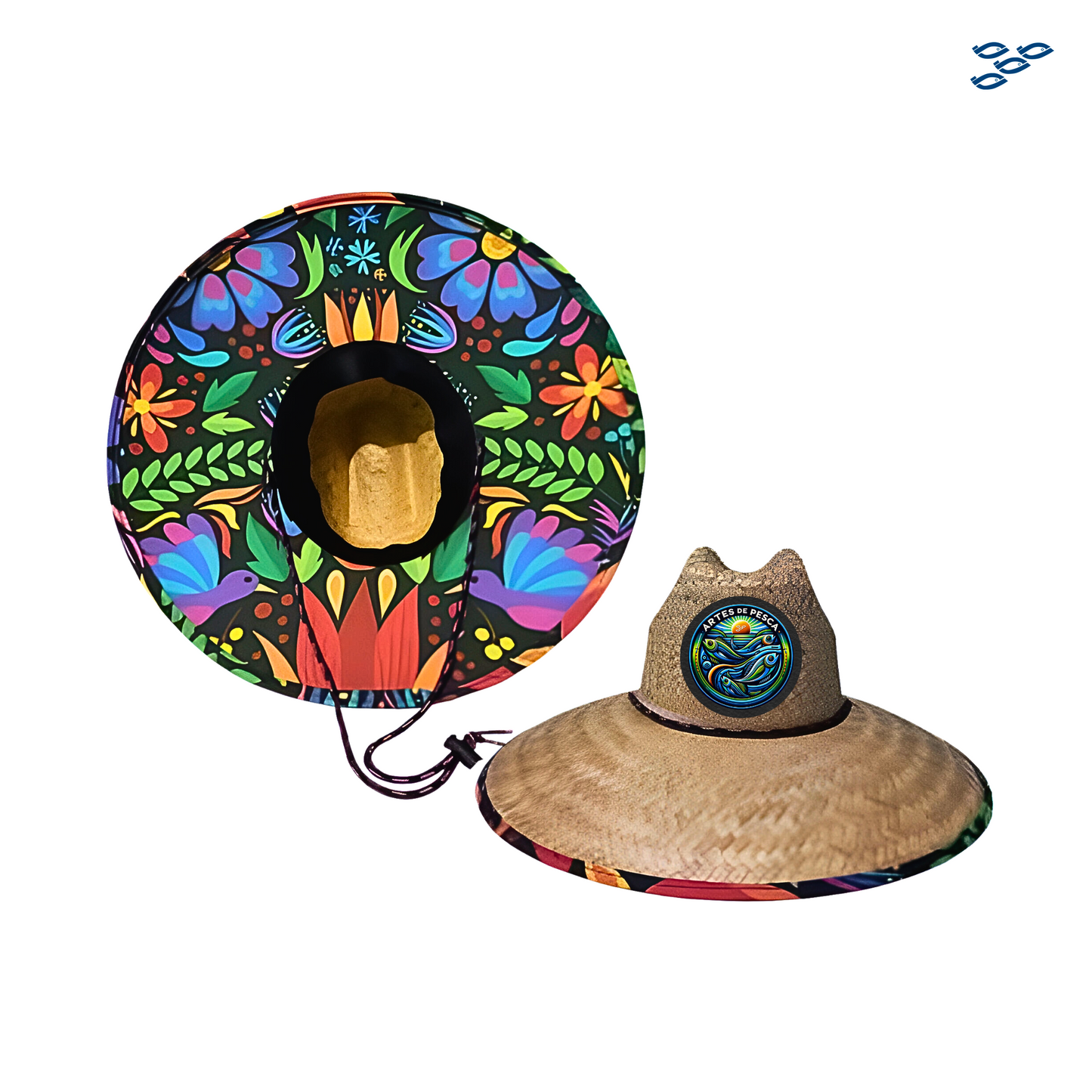 𝗔𝗥𝗧𝗘𝗦 𝗗𝗘 𝗣𝗘𝗦𝗖𝗔 - SOMBRERO DE PAJA C/ TELA (PES-TEX)