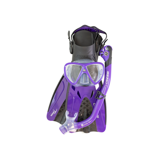 CRESSI - COMBO DE BUCEO TONGA PRO DRY PURPLE (S/M)