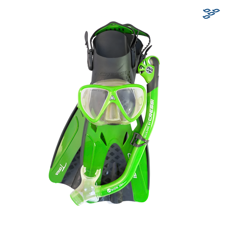 Cargue la imagen en el visor de la galería, CRESSI -  COMBO PARA BUCEO TONGA PRO DRY SET-LIME (S/M)

