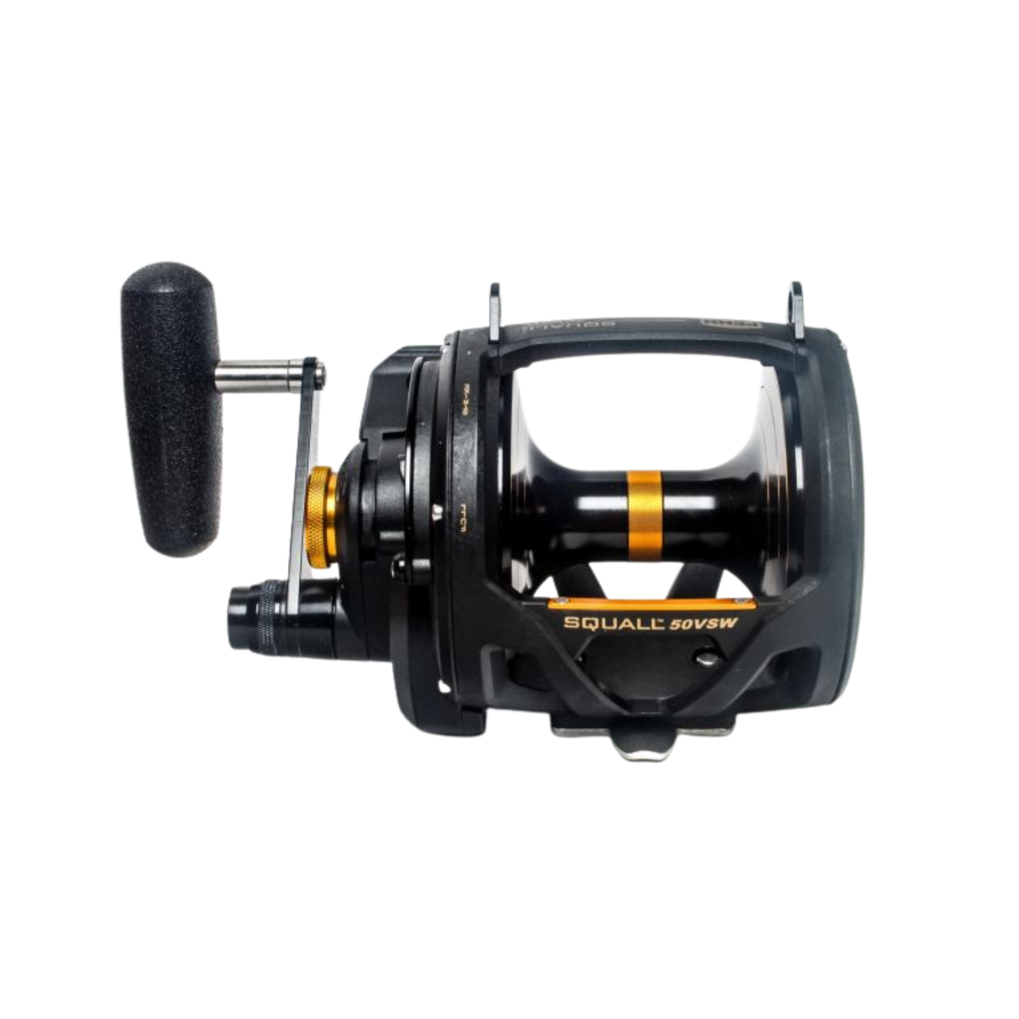 CARRETE PARA PESCA 2 VELOCIDADES NEGRO/DORADO